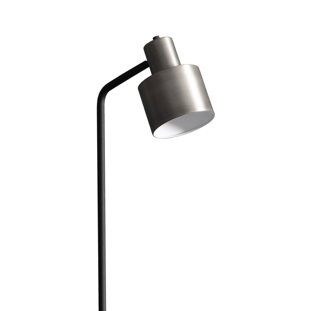 Mayfield Floor Lamp in Brushed Silver and Matt Black