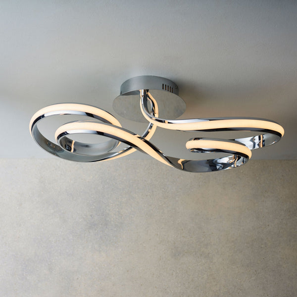 Aria LED Semi Flush Light in Chrome
