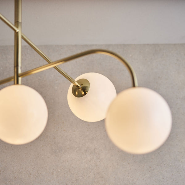 Otto 5lt Semi Flush Ceiling Light in Brushed Brass
