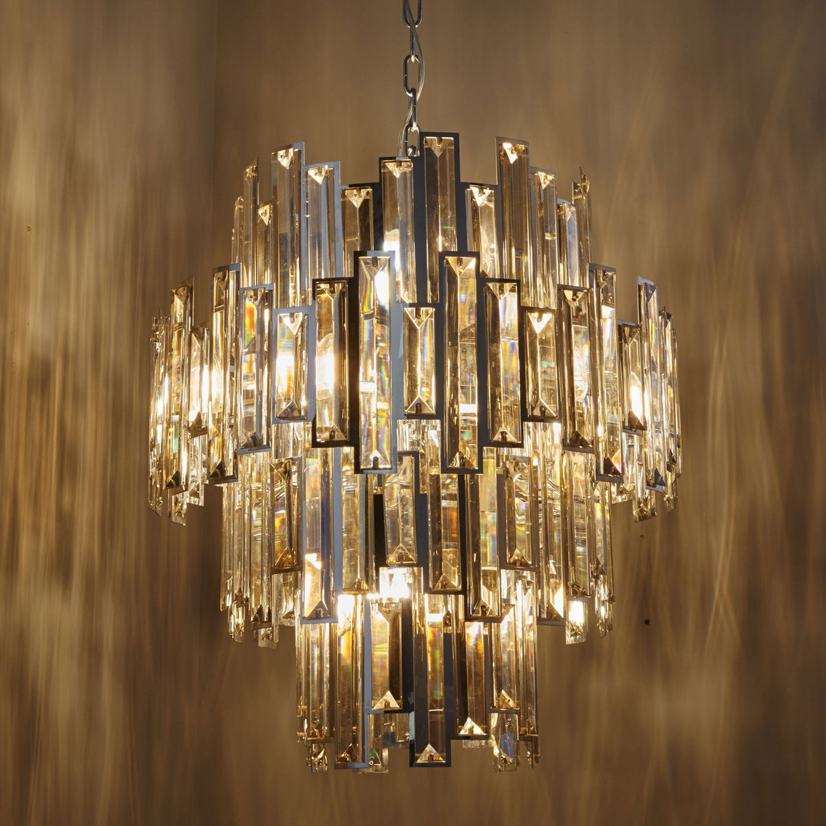Viviana Twelve Light Pendant with Champagne Crystal