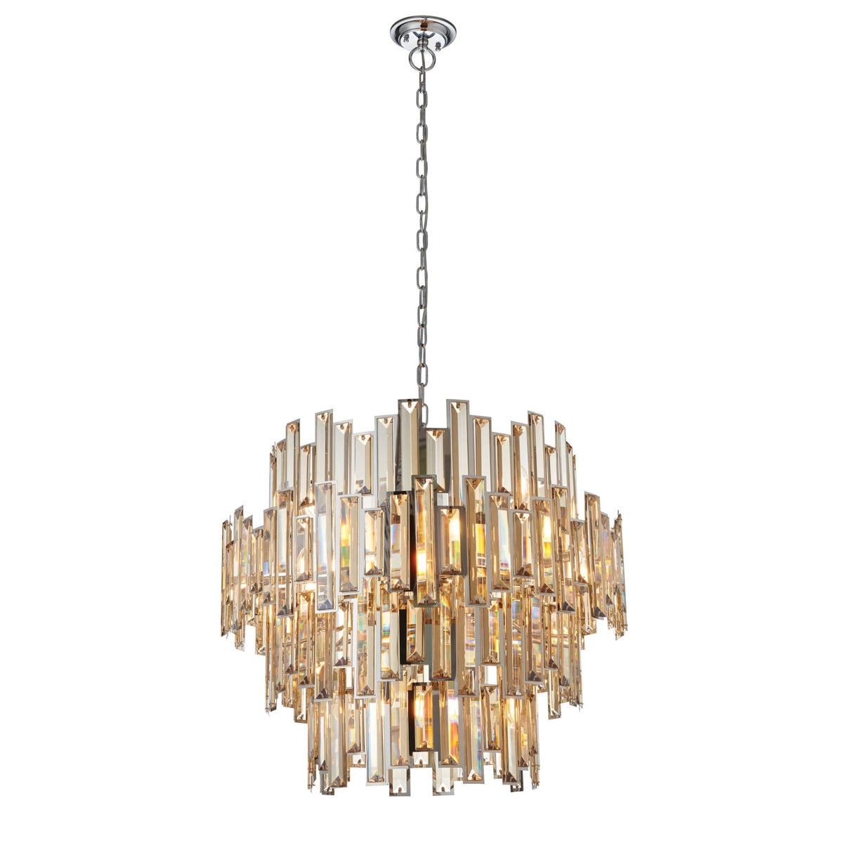 Viviana Fifteen Light Pendant with Champagne Crystal