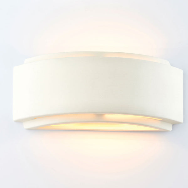 Gianna Unglazed Ceramic White Wall Light