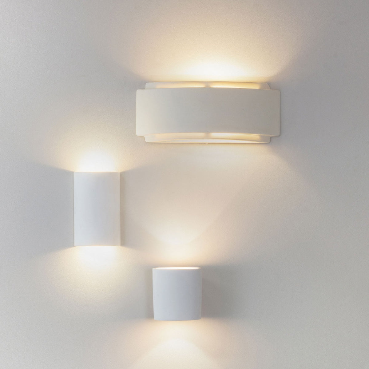 Gianna Unglazed Ceramic White Wall Light