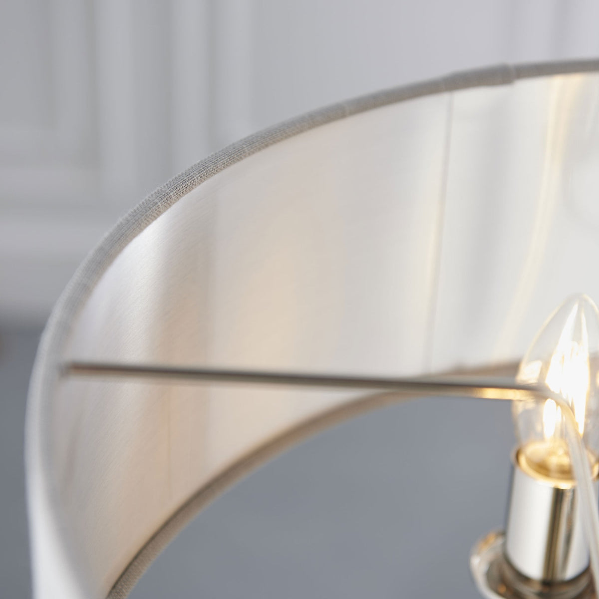 Highclere Three Light Pendant in Nickel with Charcoal Shade