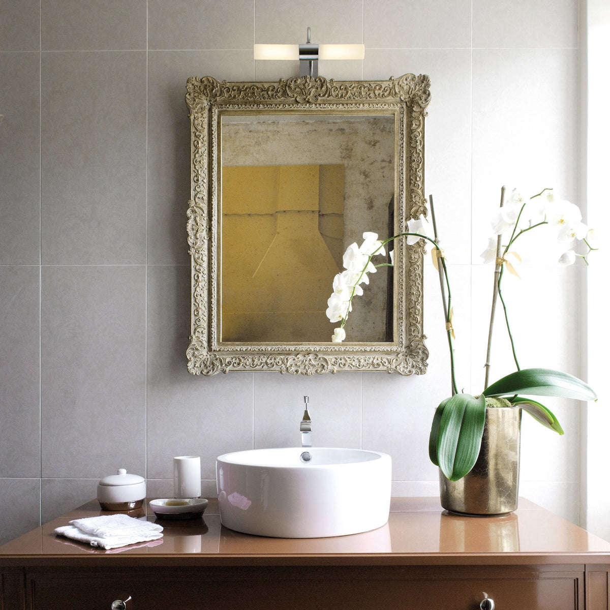 Dayton IP44 Bathroom Mirror Light Finished in Polished Chrome