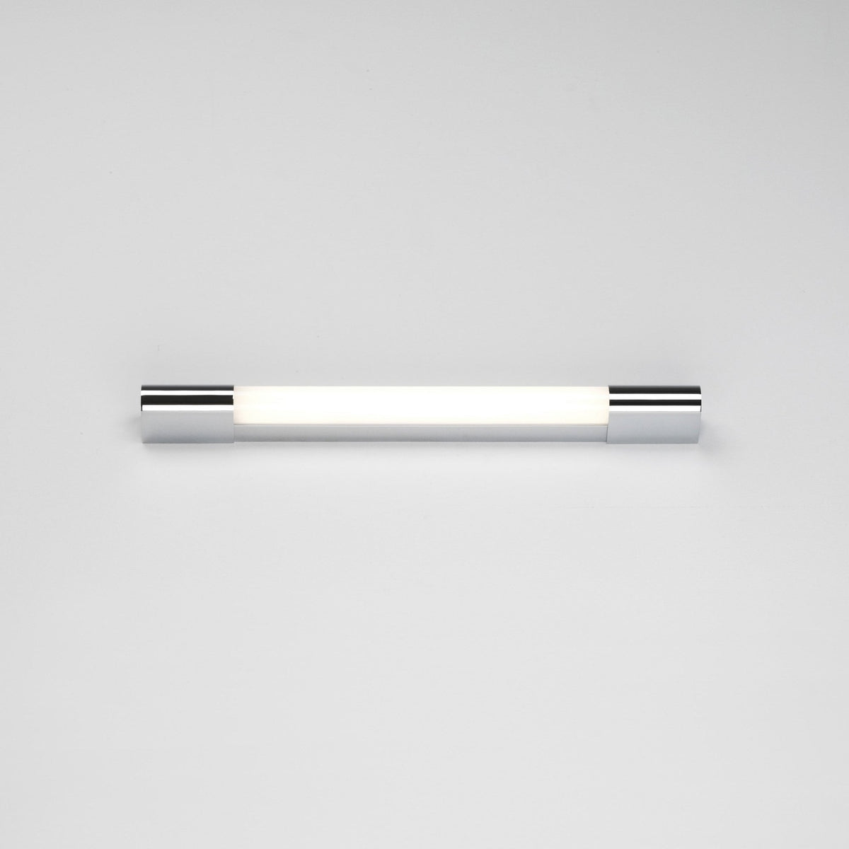 Chrome finish LED light bar with a white diffuser