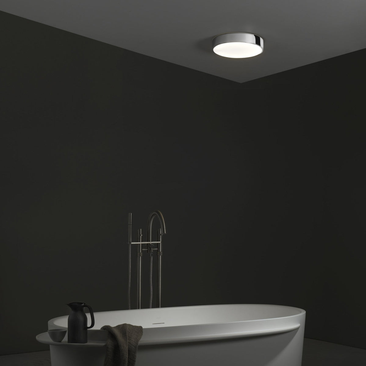 Mallon LED Bathroom IP44 Ceiling Light in Chrome