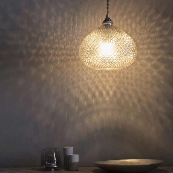 Livia Pendant in Brass with Champagne Glass