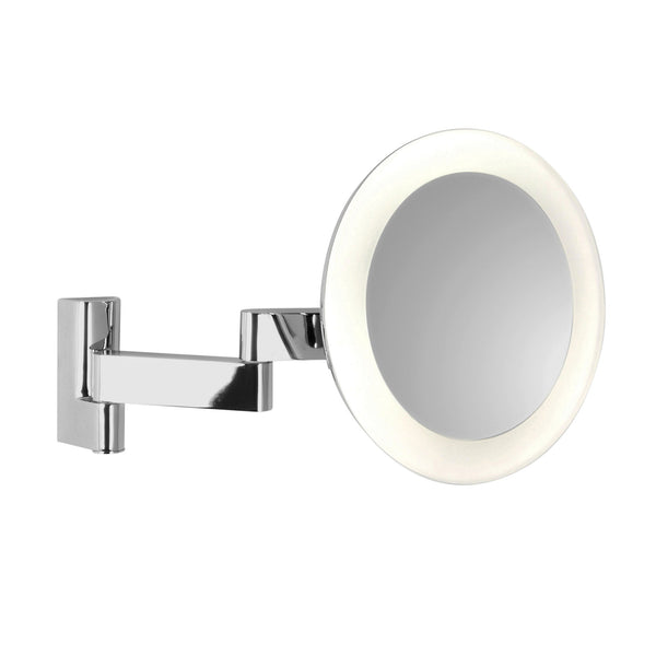 Niimi LED IP44 Round Illuminated Magnifying Mirror in Chrome