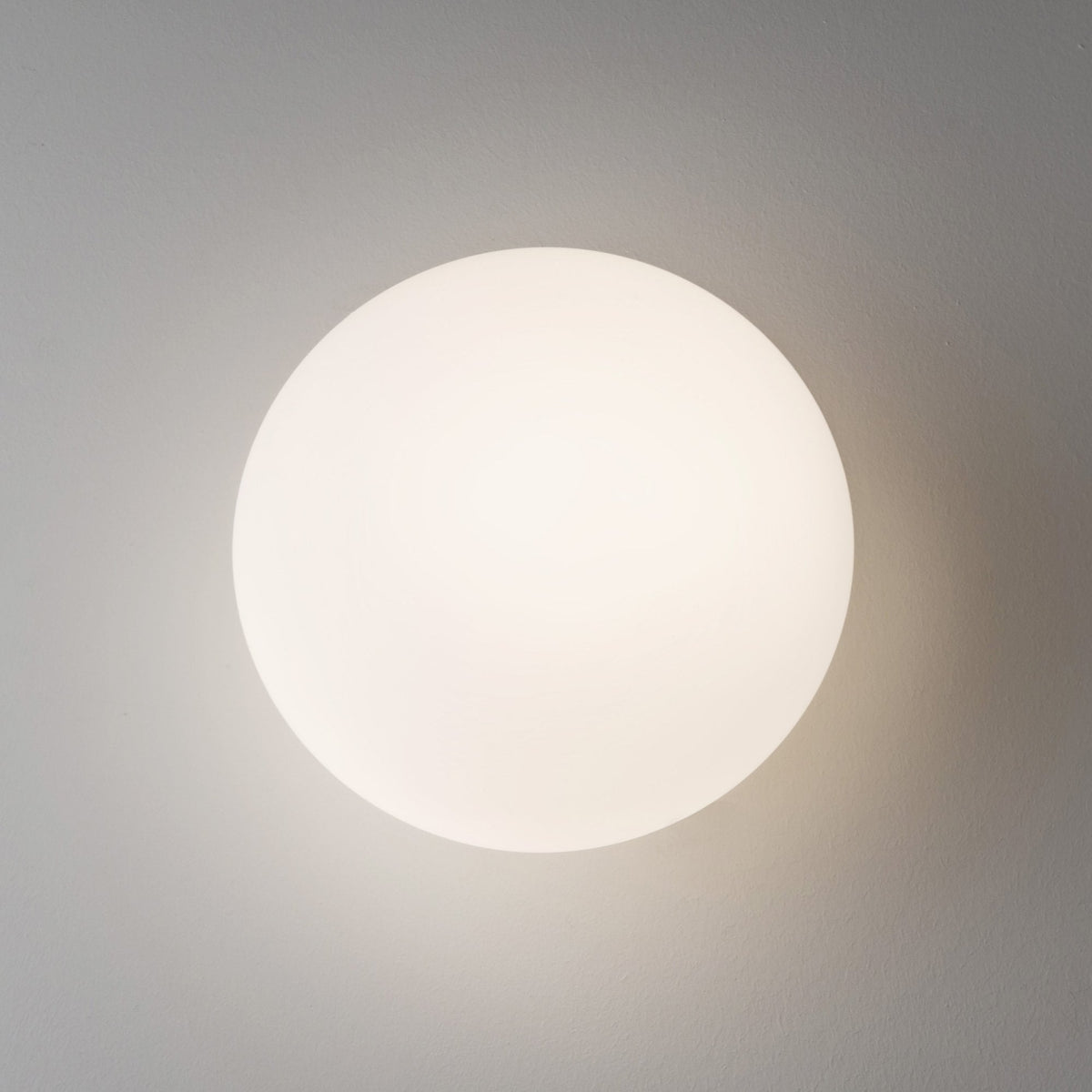 Zeppo IP44 Opal Glass Bathroom Wall Light in Polished Chrome