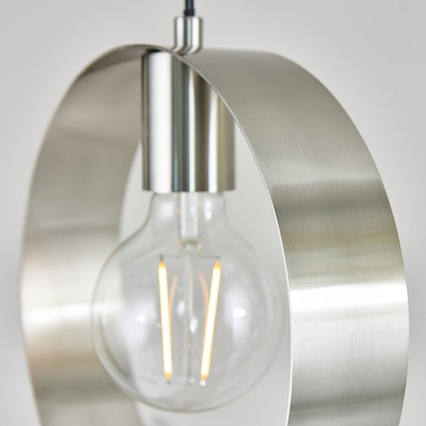 Hoop Pendant Light in Brushed Nickel
