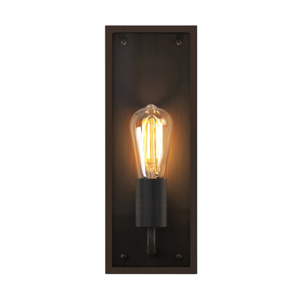 Messina 130 Bronze Exterior IP44 Box Wall Light
