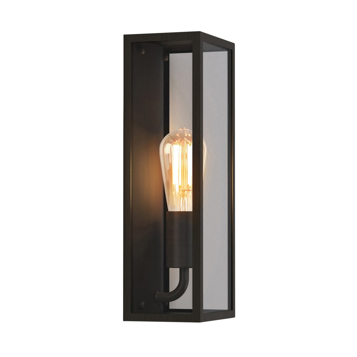 Messina 130 Bronze Exterior IP44 Box Wall Light