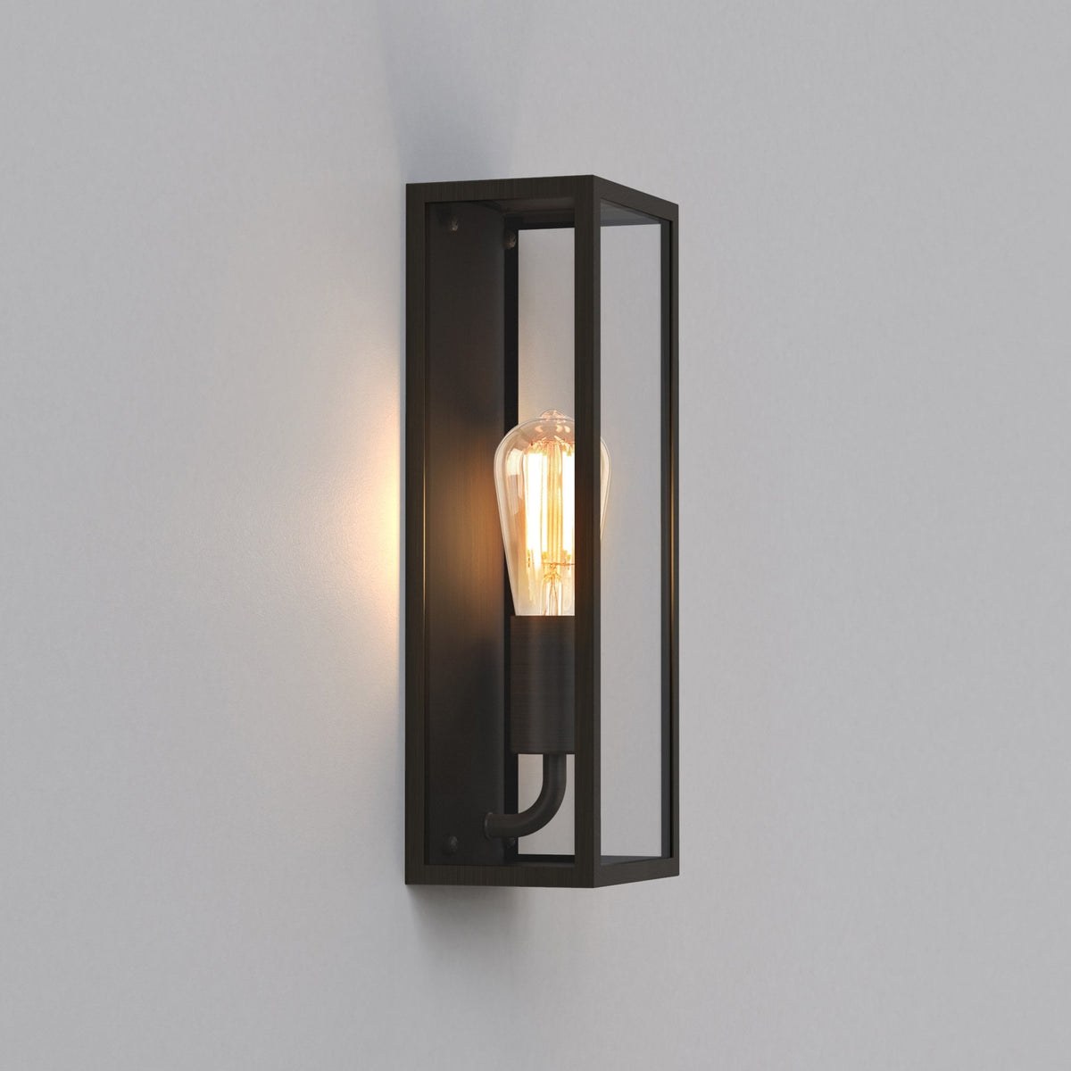 Messina 130 Bronze Exterior IP44 Box Wall Light