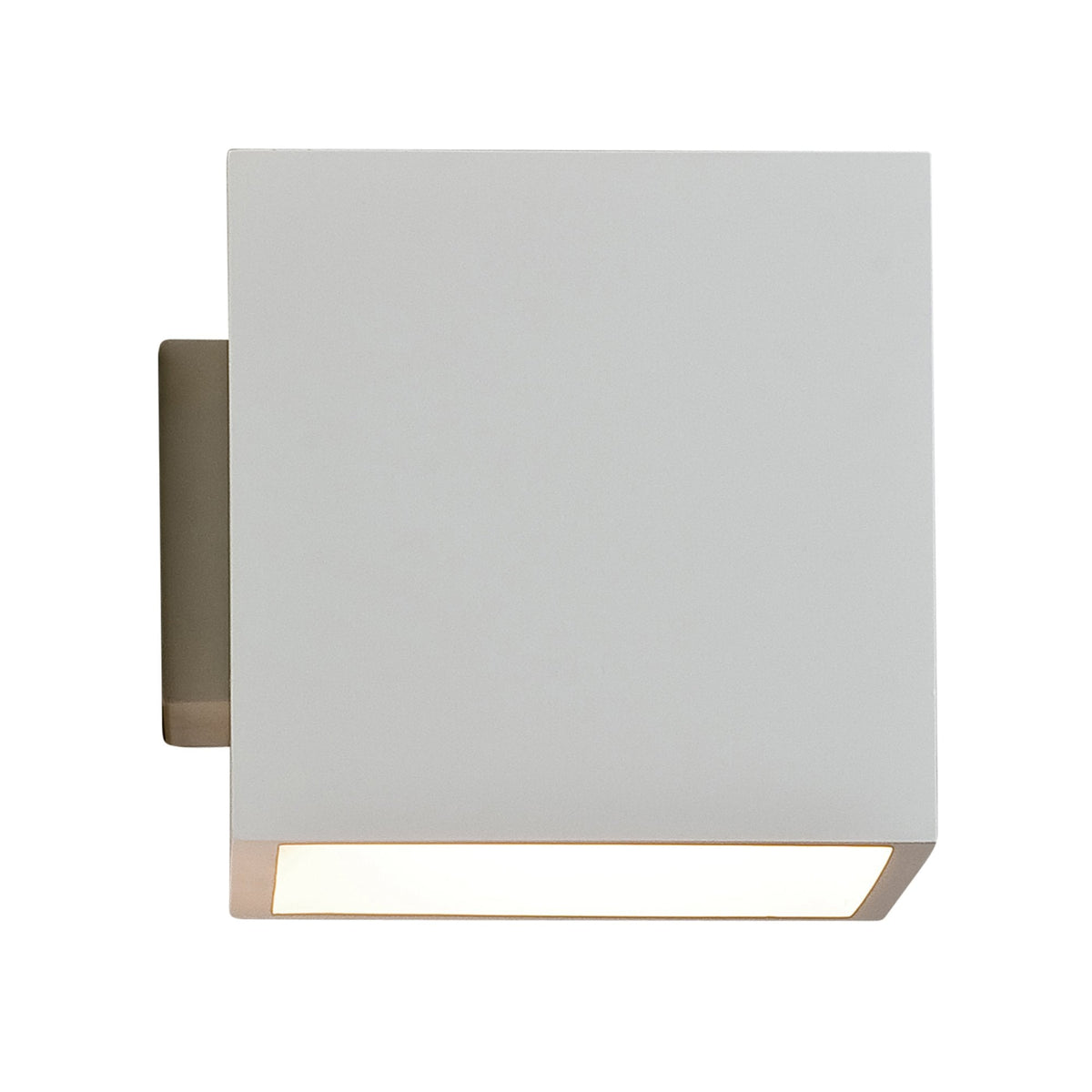 Pienza Square Wall Light in White Plaster