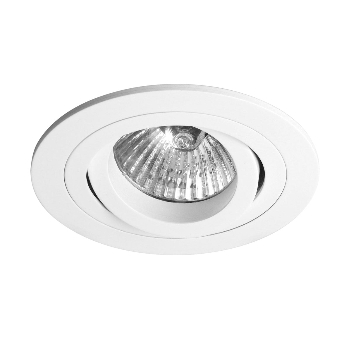Taro GU10 Round White Adjustable Fire Rated Recessed Downlight