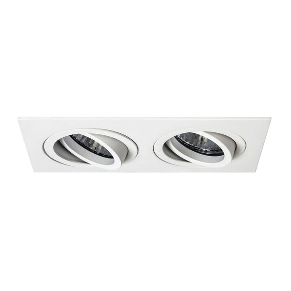 Taro Twin GU10 Fire Rated White Adjustable Downlight