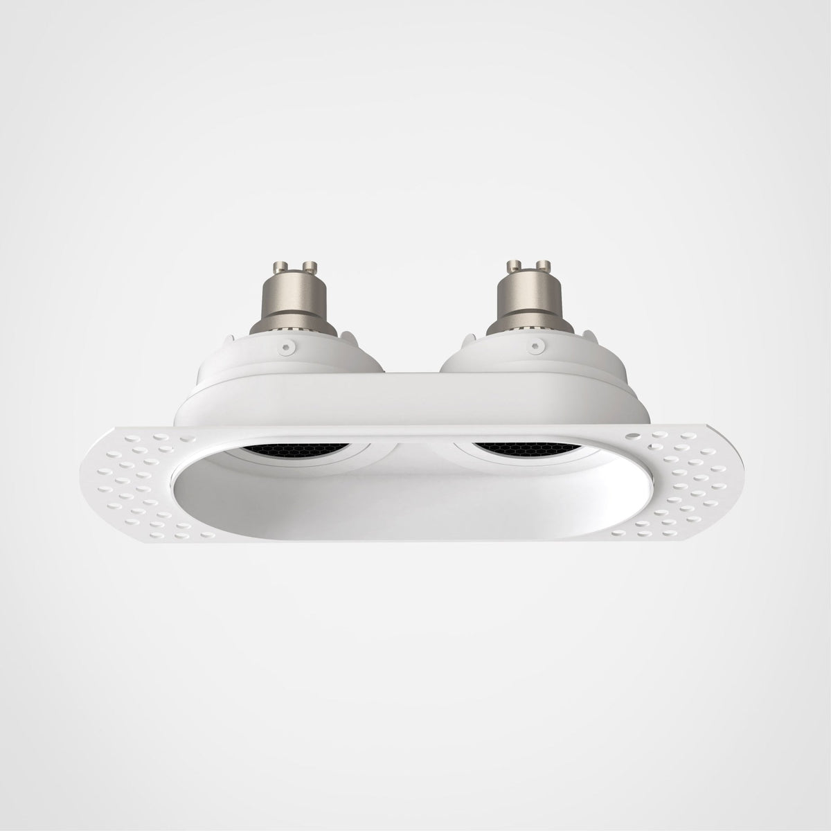 Trimless Square Twin Adjustable Downlight in Matt White