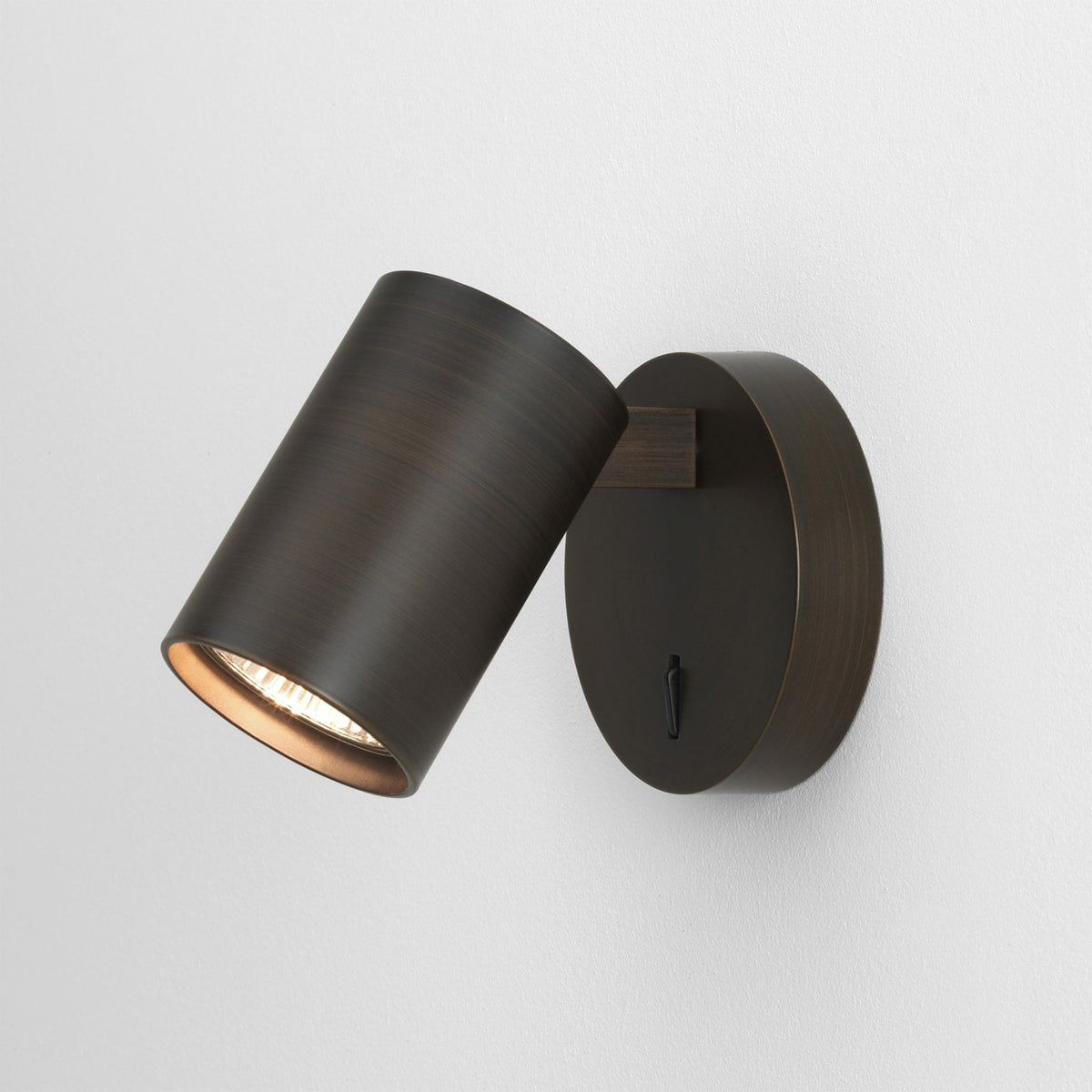 Ascoli Single Switched Spotlight in Bronze