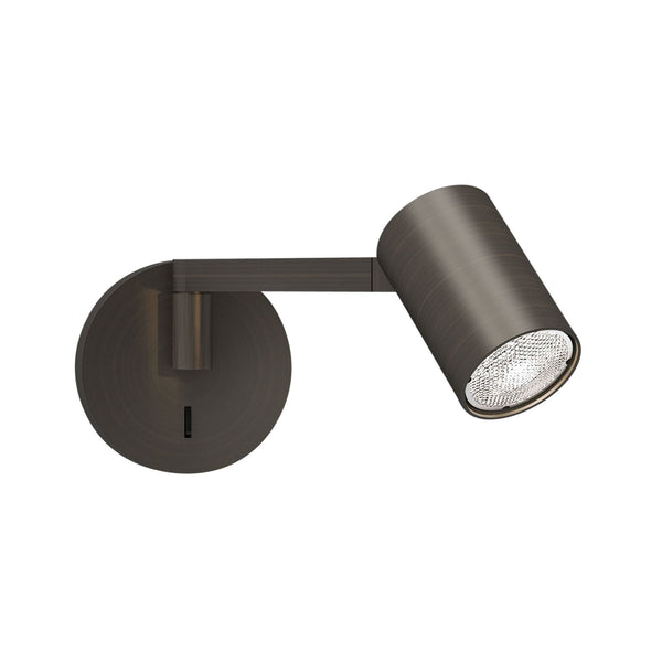 Ascoli Swing Arm Switched Spotlight Wall Light in Bronze
