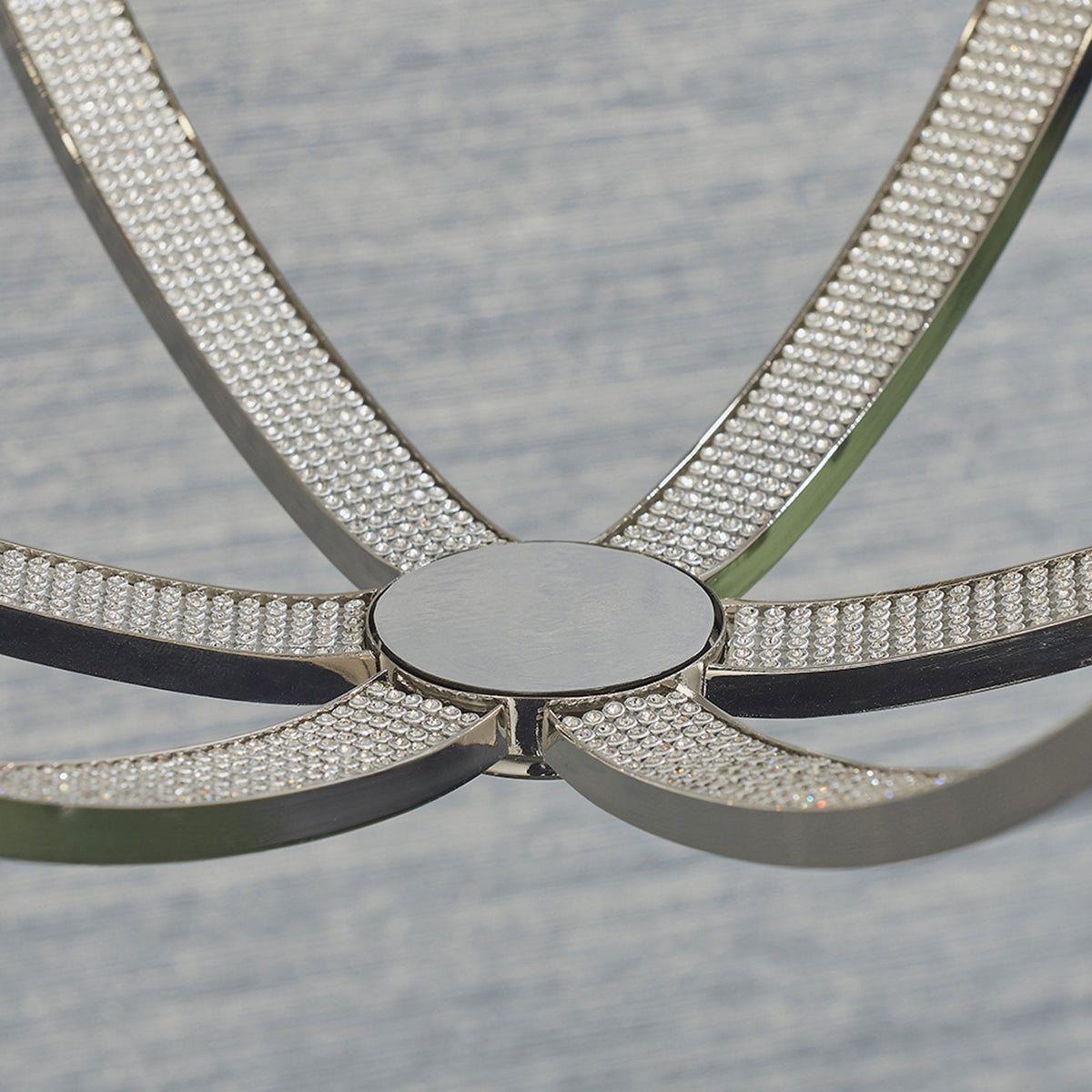 Ritz Three Light Pendant in Nickel with Clear Crystal