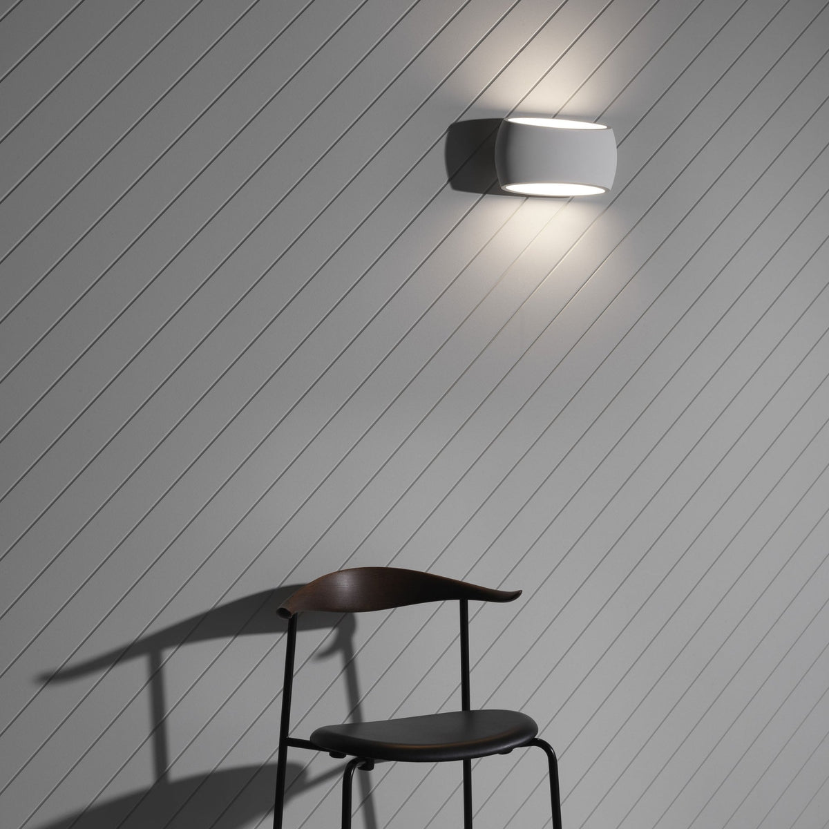 Aria 300 White Plaster Wall Light