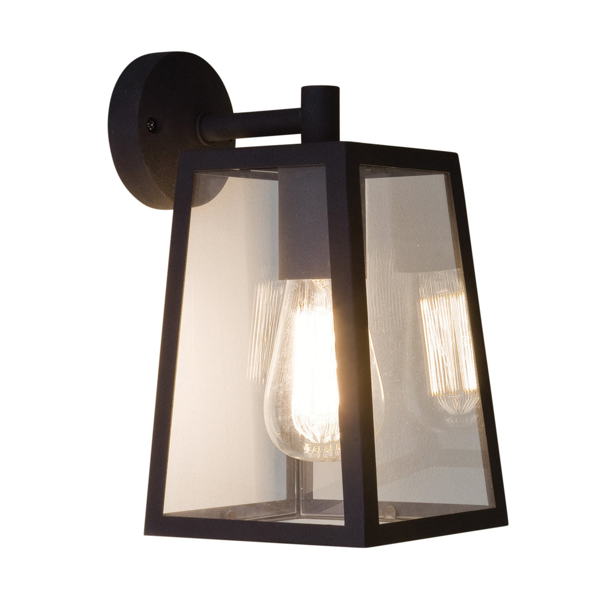 Calvi Wall 215 Lantern Exterior Wall Light in Black