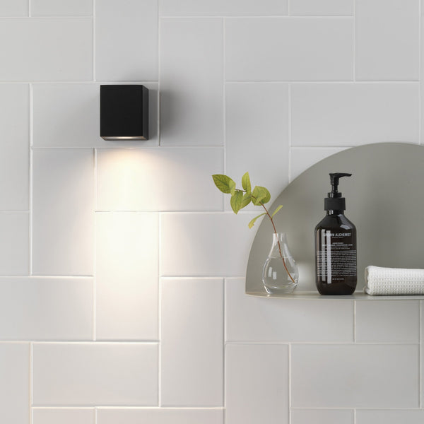 Chios 80 Exterior IP44 Wall Light in Black