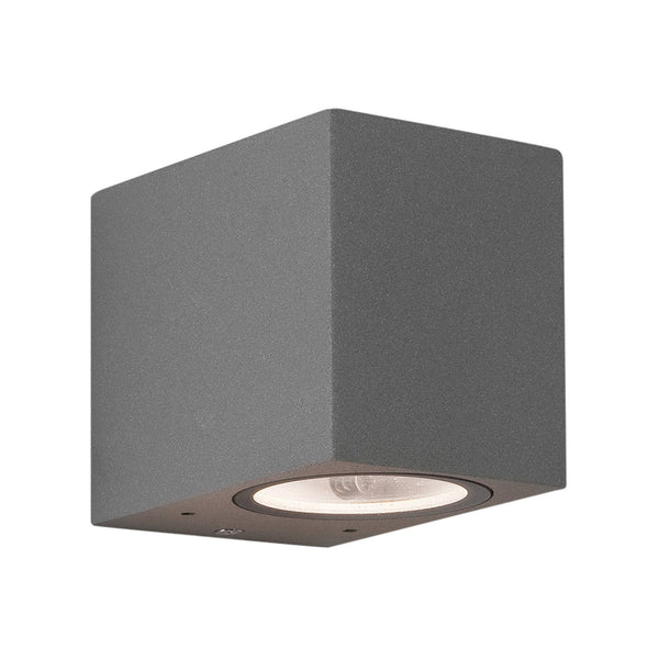 Chios 80 IP44 Exterior Wall Light in Textured Grey