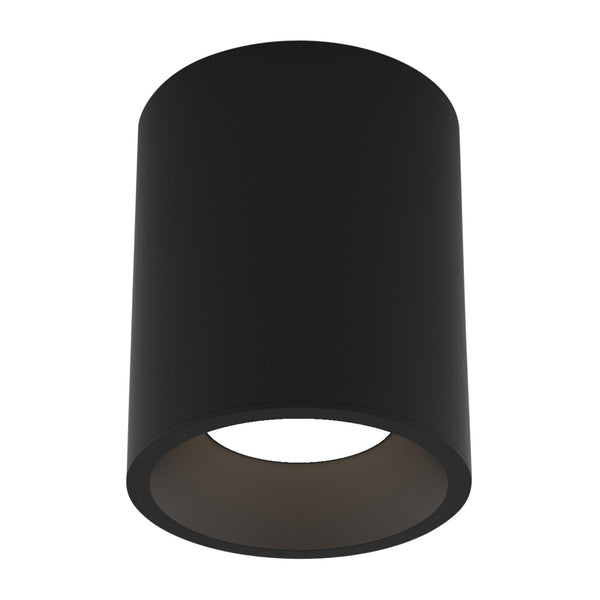 Kos Round 140 LED Surface Mounted Downlight IP65 in Textured Black