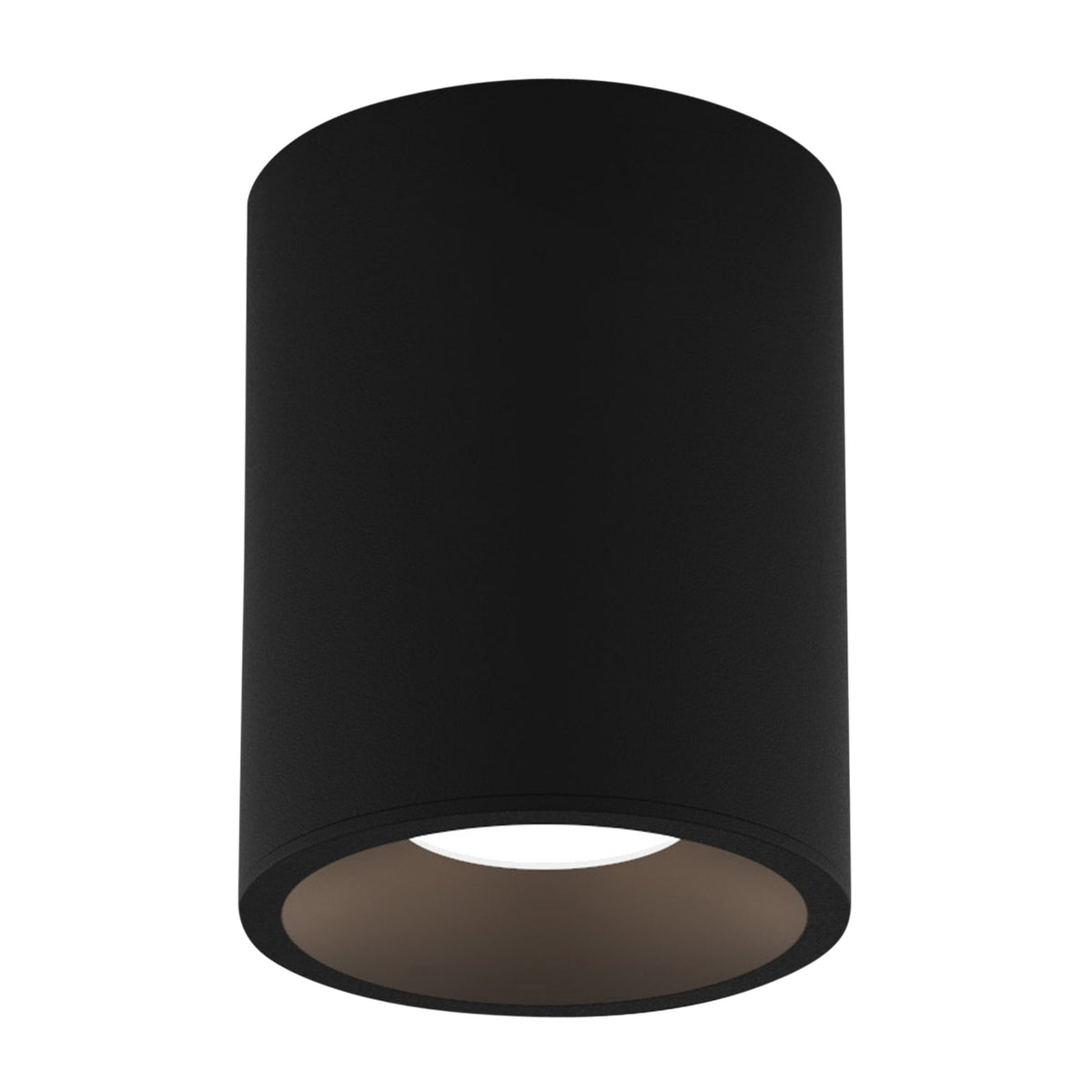 Kos Round 100 LED Surface Mounted Downlight IP65 in Textured Black