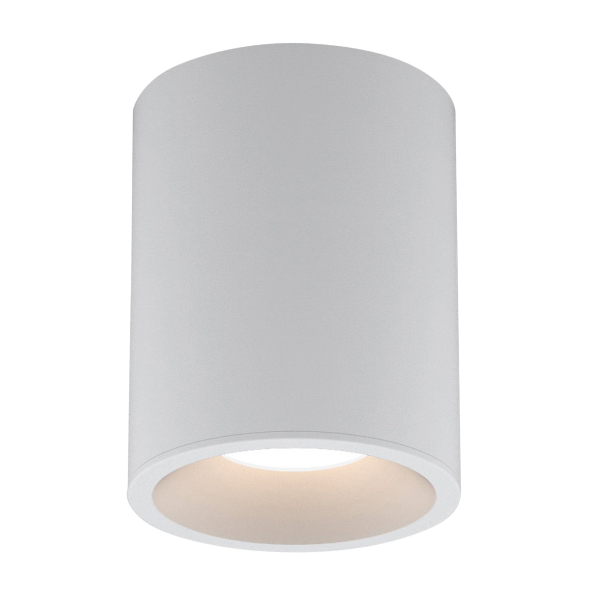 Kos Round 100 LED Surface Mounted Downlight IP65 in Textured White