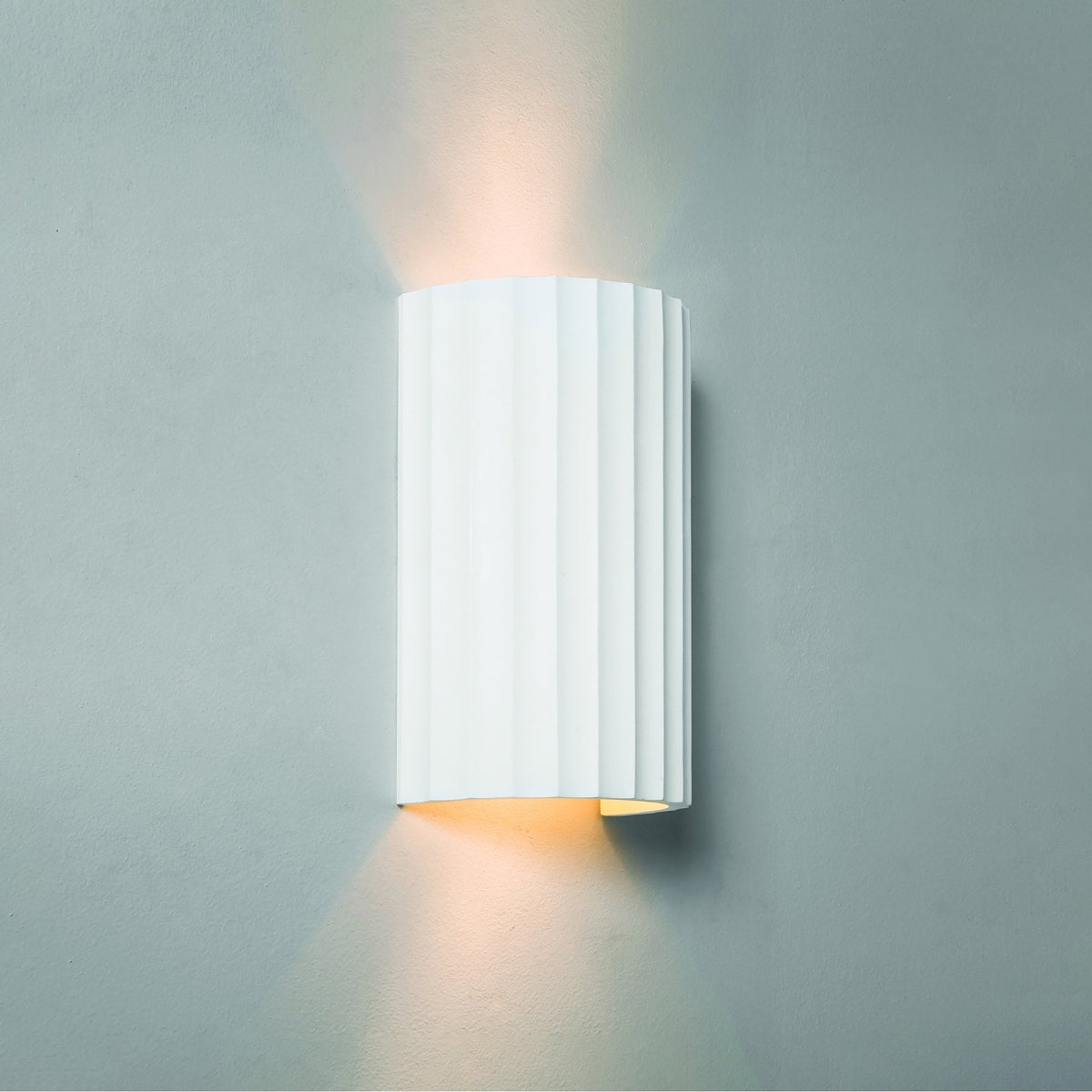 Kymi 220 Wall Light Finished in White Plaster