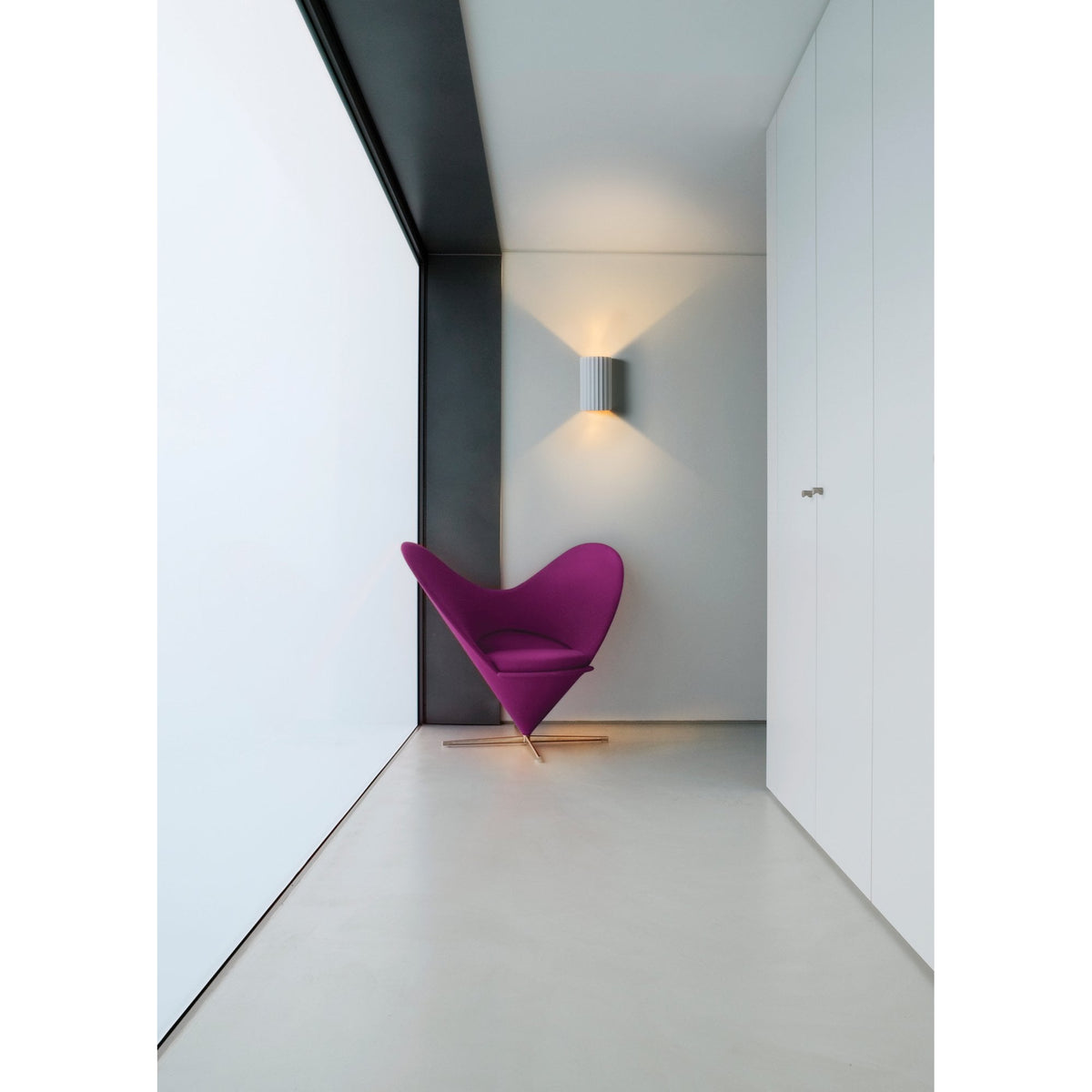 Kymi 220 Wall Light Finished in White Plaster