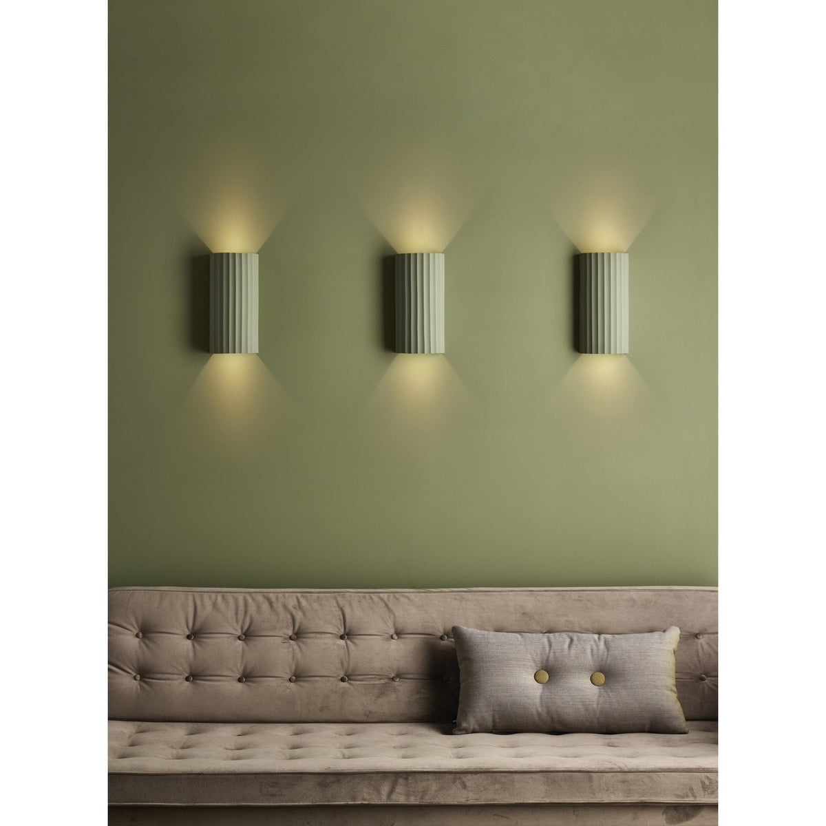 Kymi 300 Wall Light Finished in White Plaster