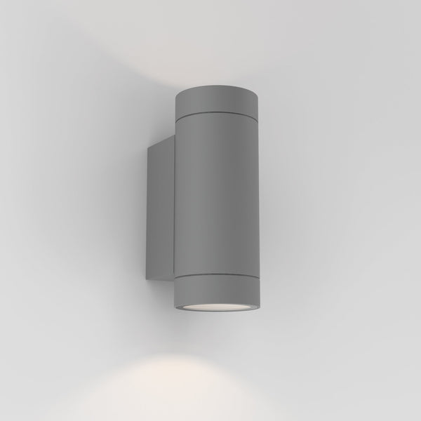 Dartmouth Twin GU10 IP54 Exterior Wall Light in Grey