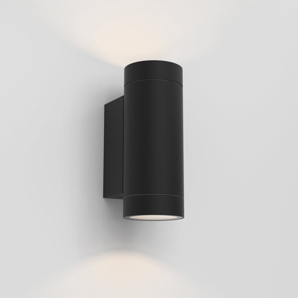 Dartmouth Twin GU10 IP54 Exterior Wall Light in Black