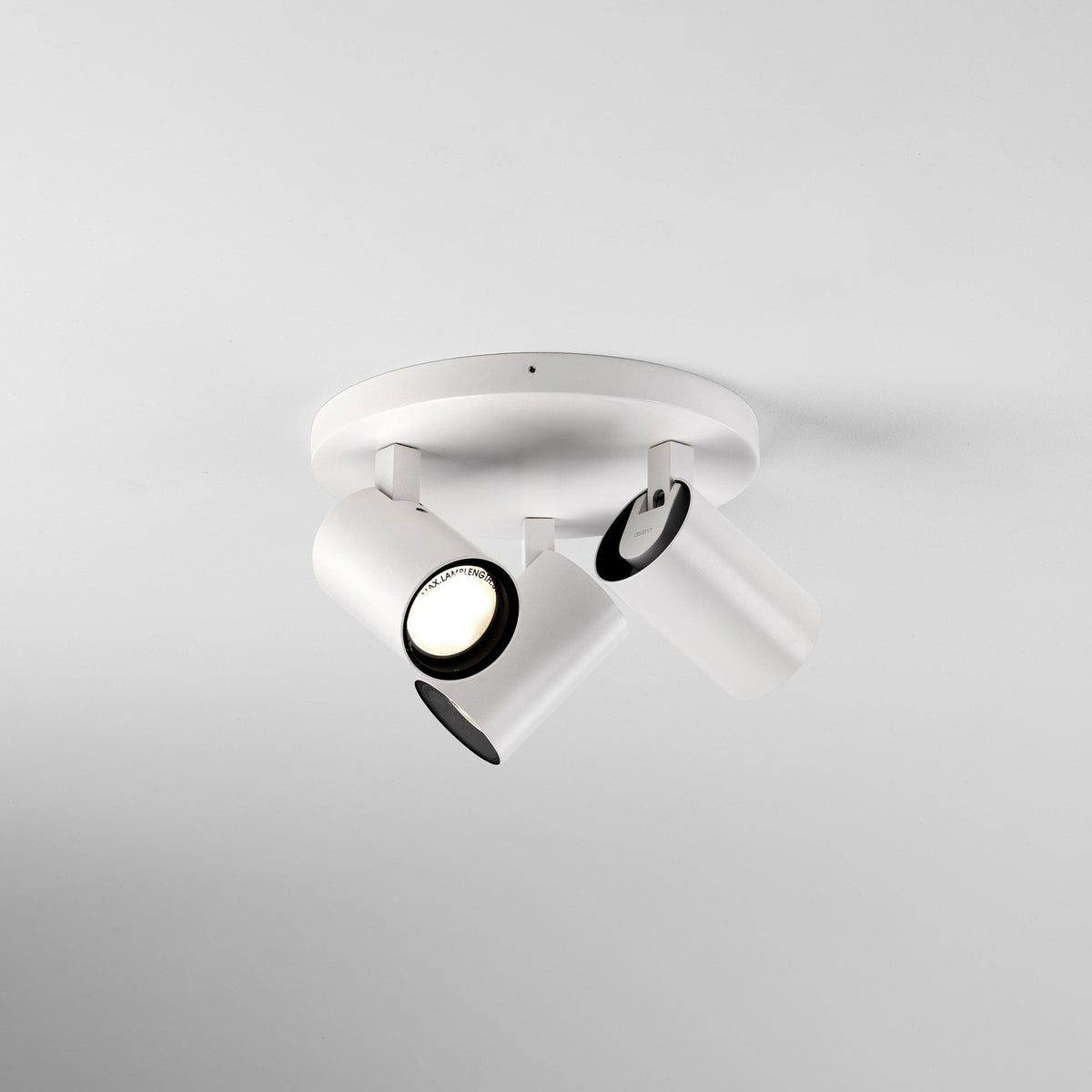 Aqua Triple Round GU10 IP44 Adjustable Bathroom Spotlight in White