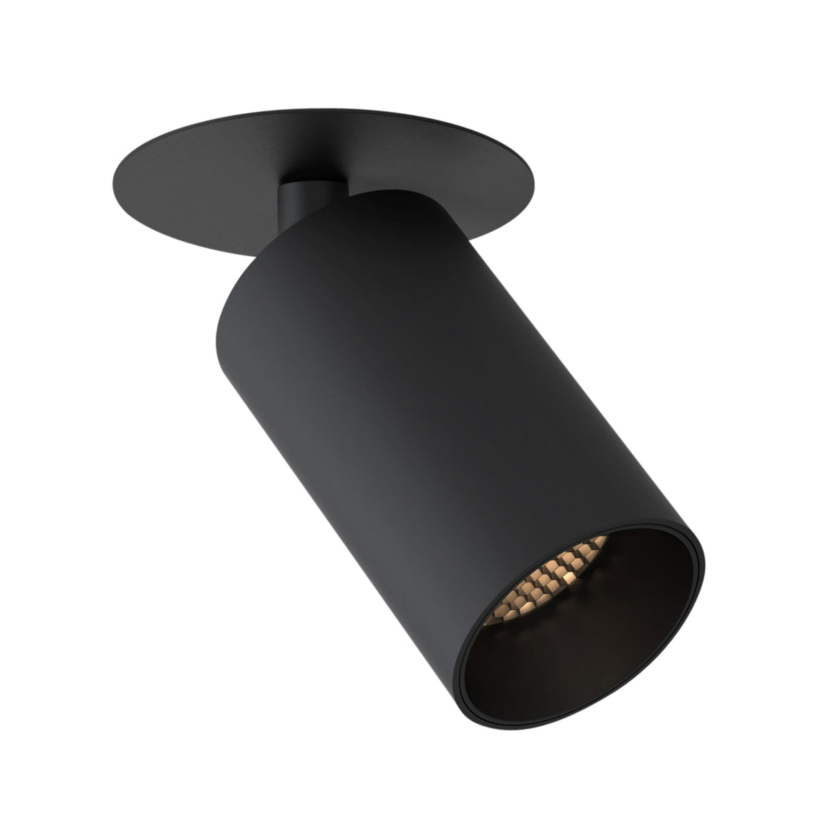 Can 50 Recessed Matt Black Single 8.2w LED Spotlight