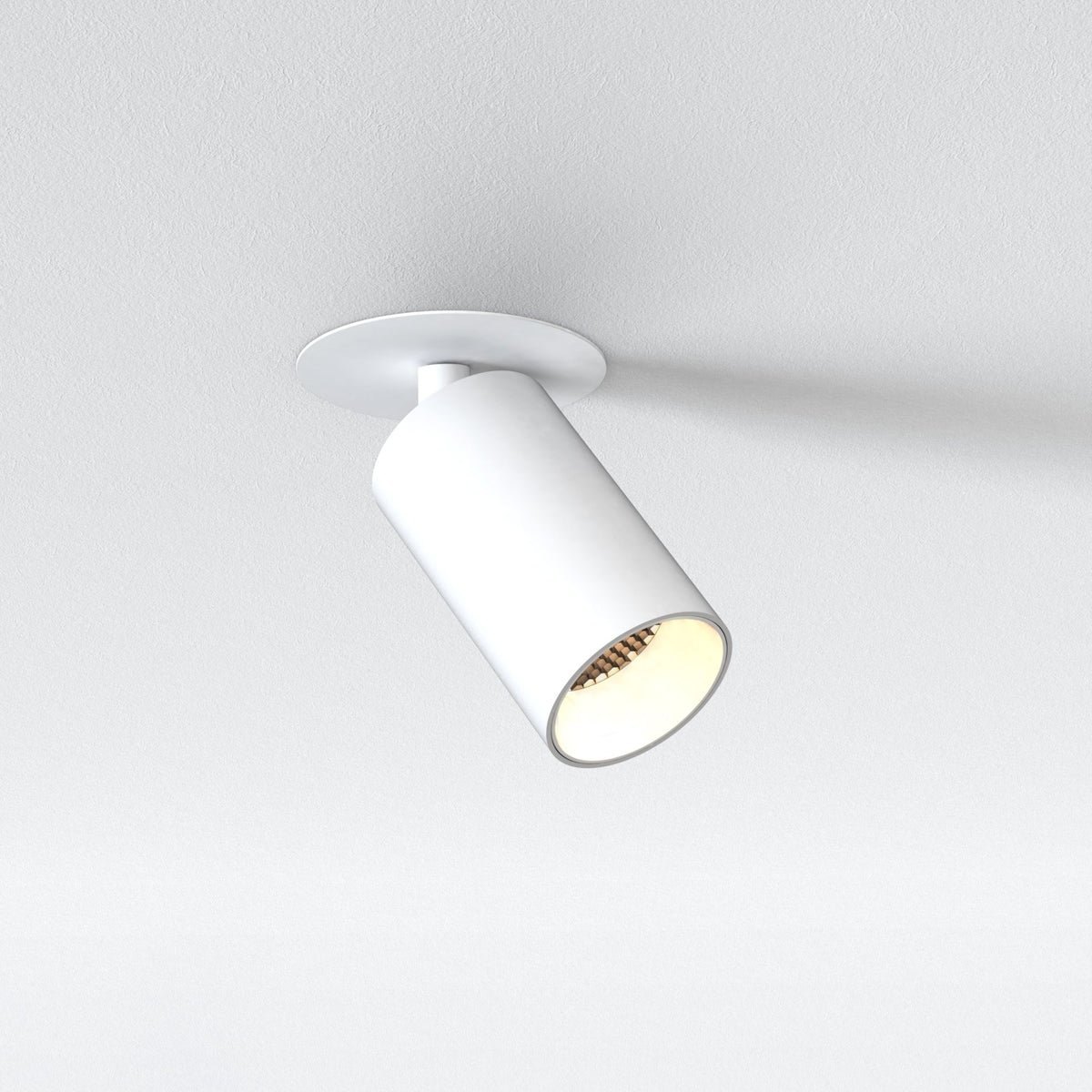 Can 50 Recessed Matt White Single 8.2w LED Spotlight