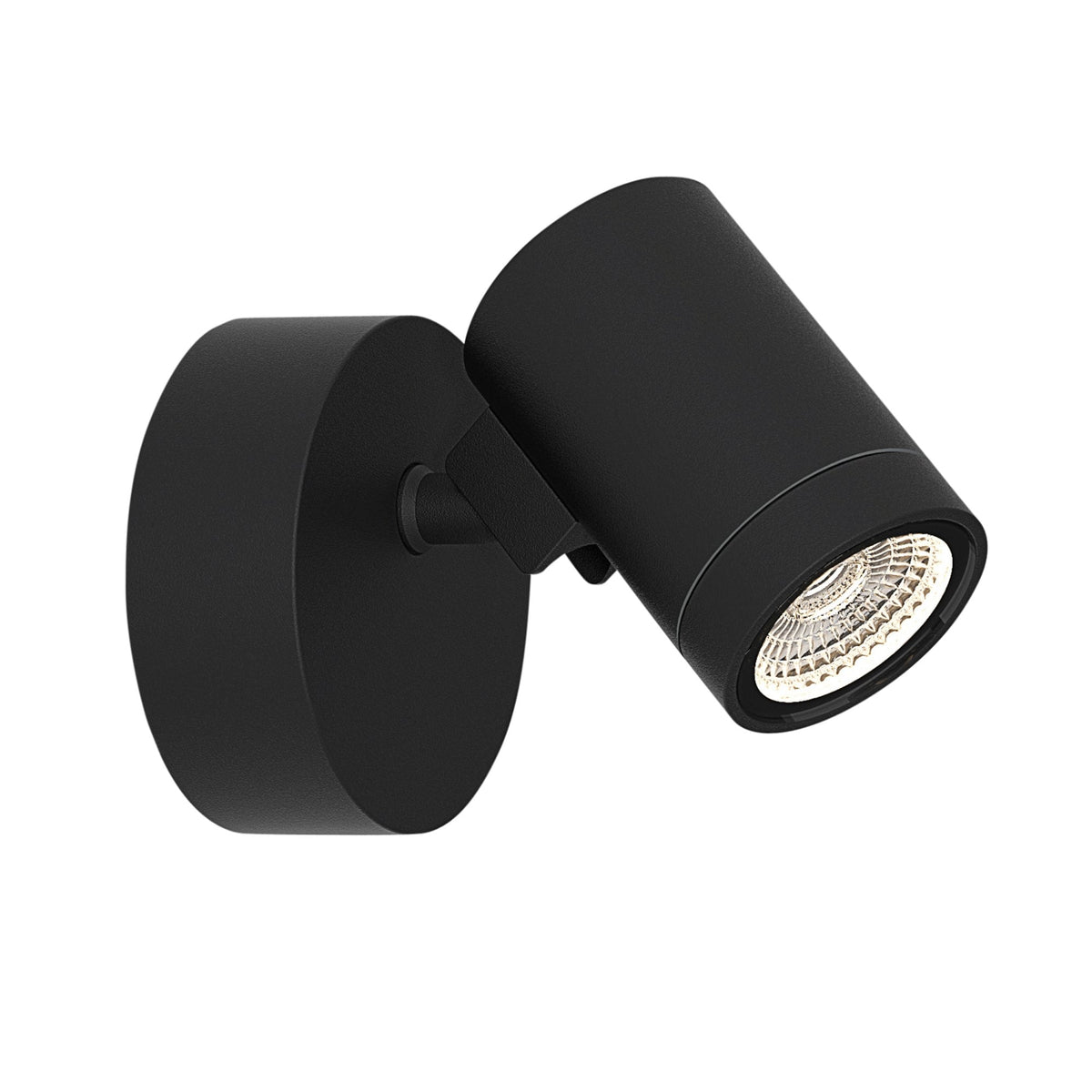 Bayville IP65 Textured Black Adjustable Single 8.2w LED Spotlight