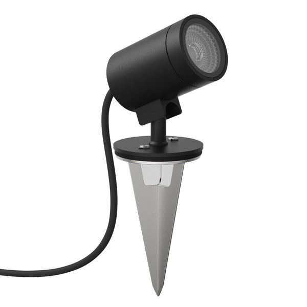 Bayville IP65 Textured Black Adjustable 8.2w LED Spike Spotlight