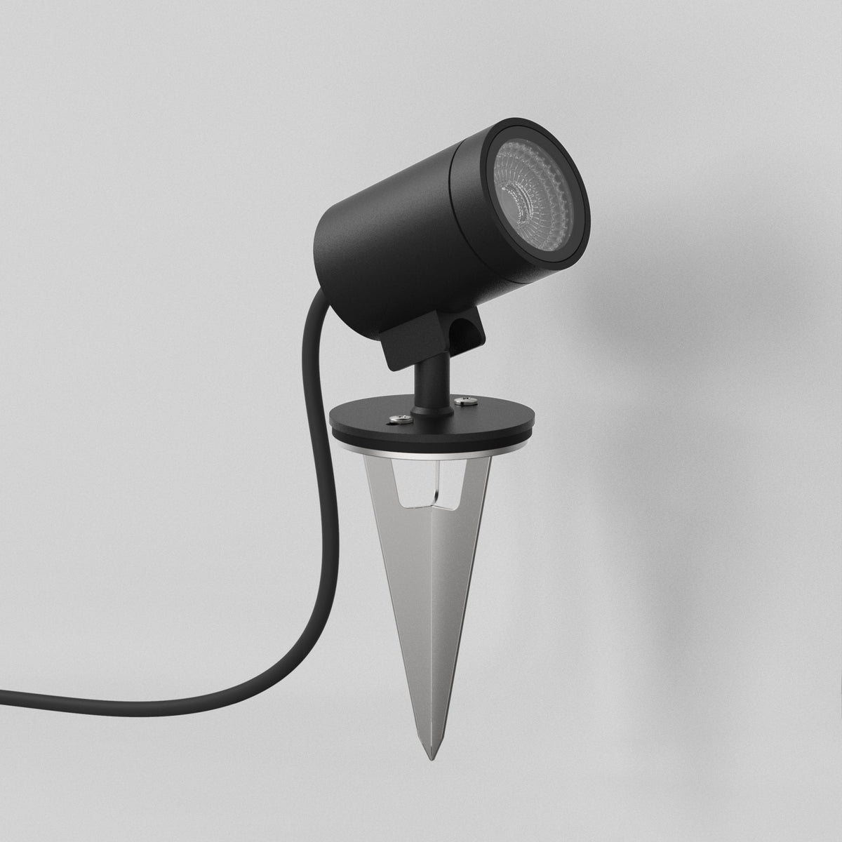 Bayville IP65 Textured Black Adjustable 8.2w LED Spike Spotlight