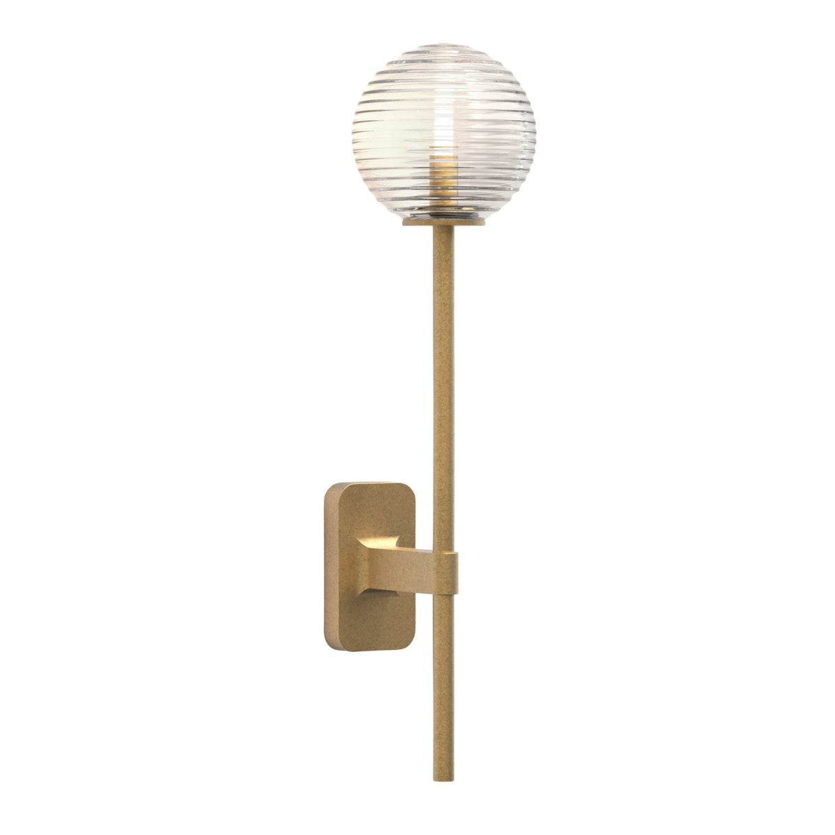 Tacoma IP44 Single Grande wall Light in Antique Brass