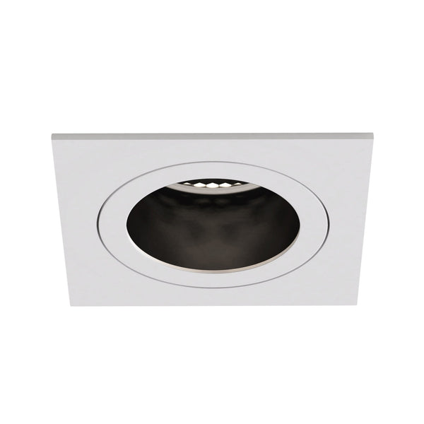 Pinhole Slimline Square Fixed Fire-Rated IP65 Downlight in Matt White