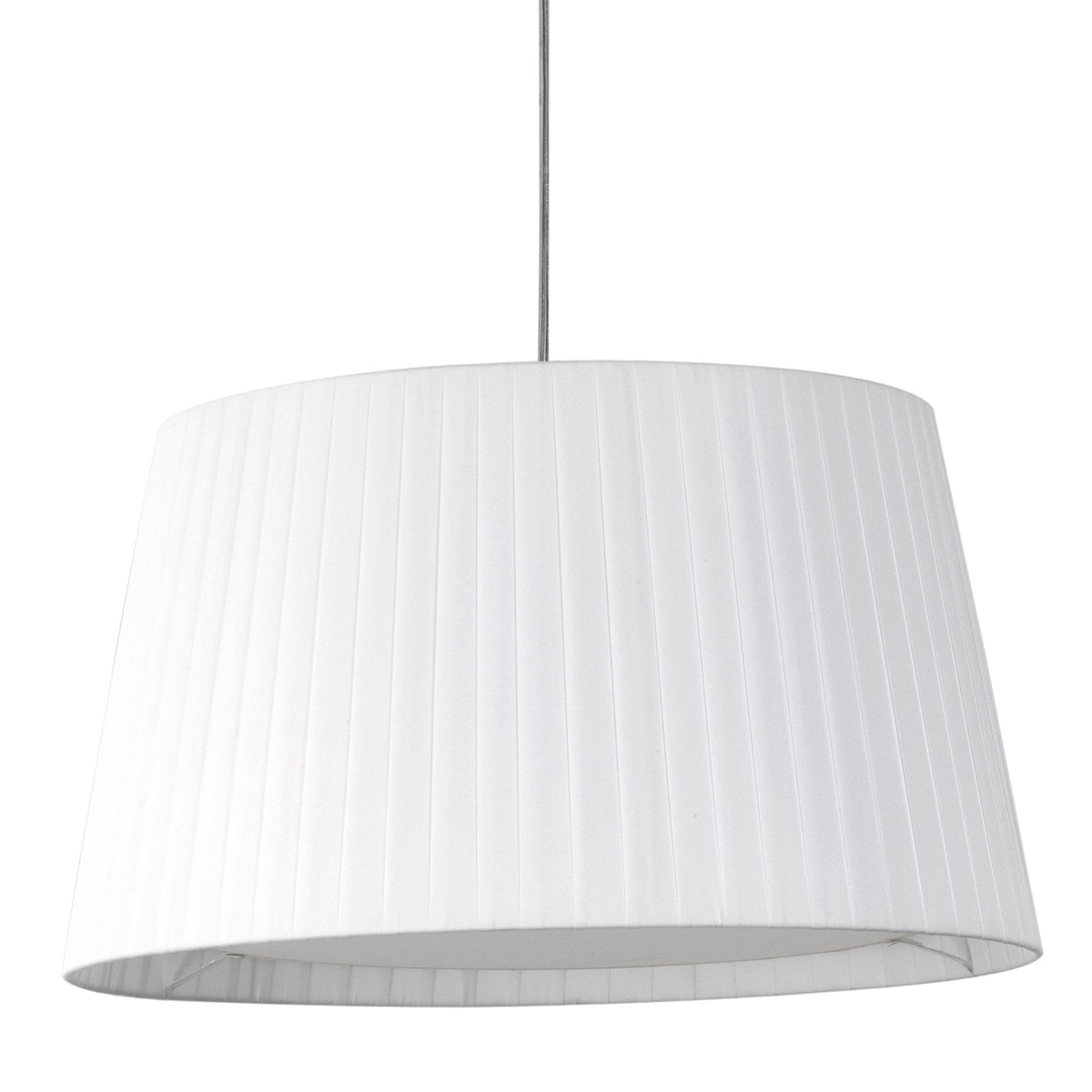 Tapered Round 400 Pleated Shade in White