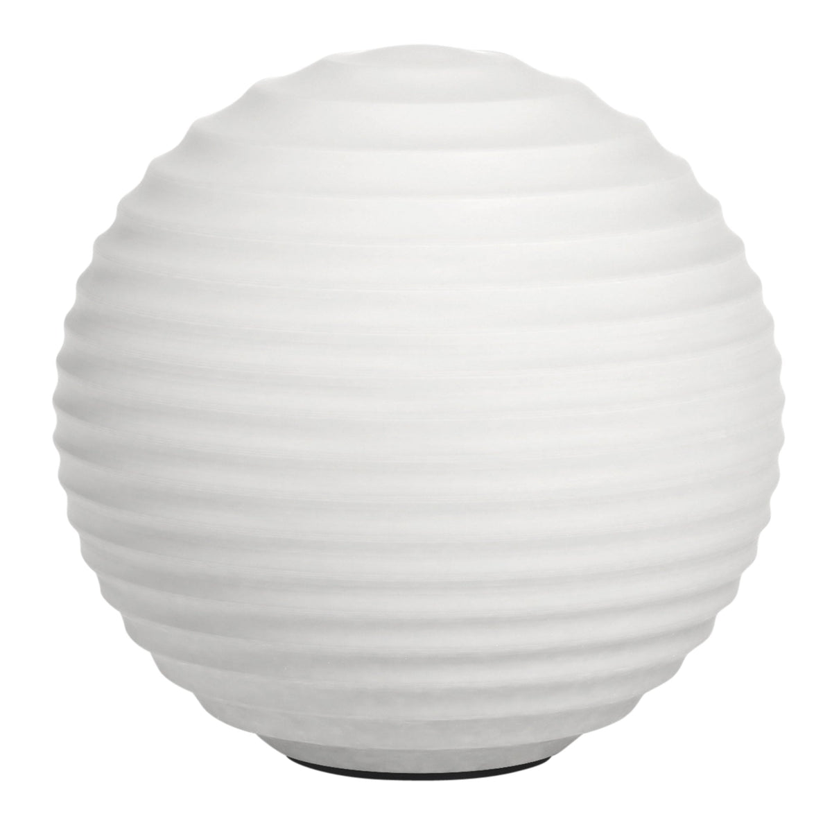 Tacoma Round White Opal Ribbed Glass