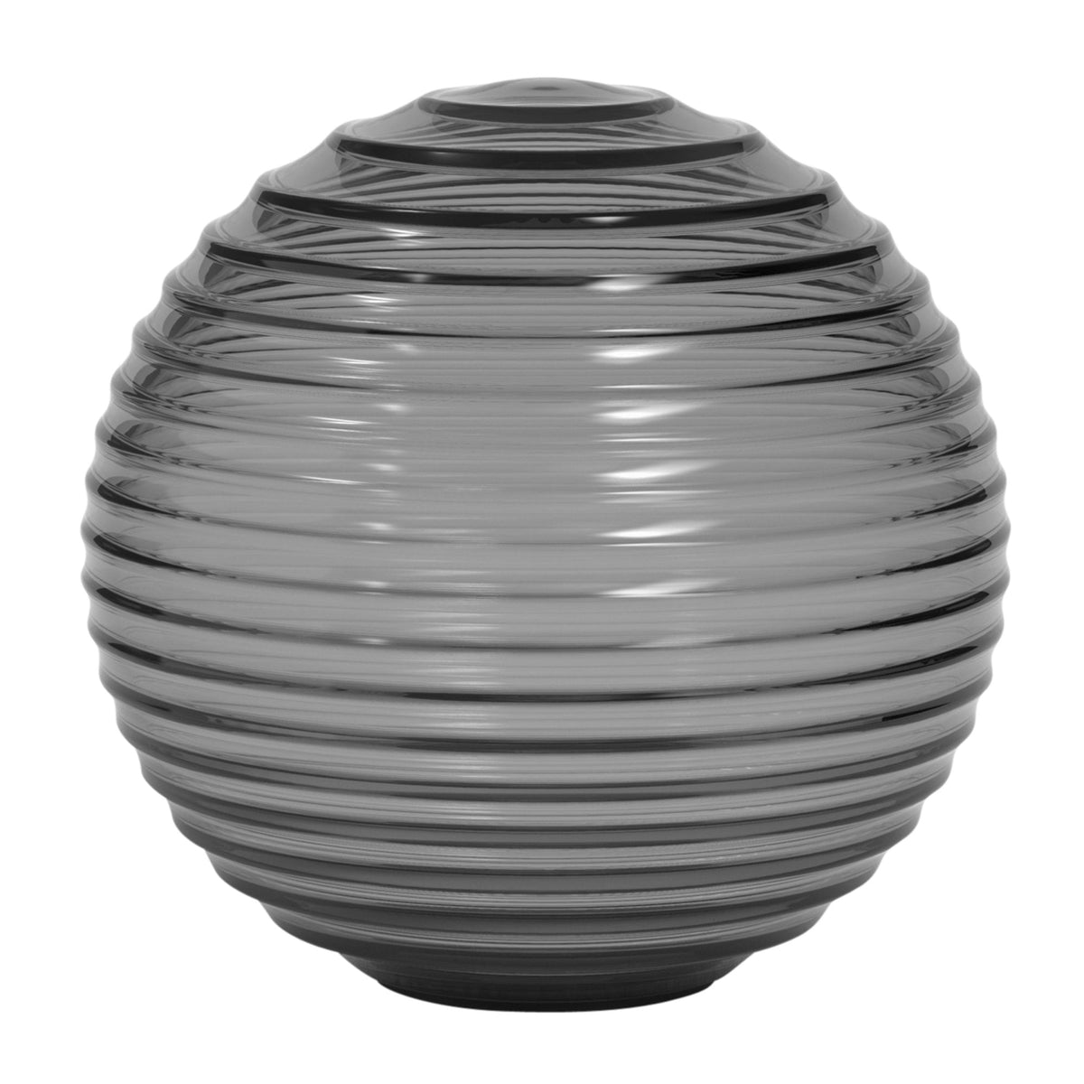 Tacoma Round Smoked Ribbed Glass