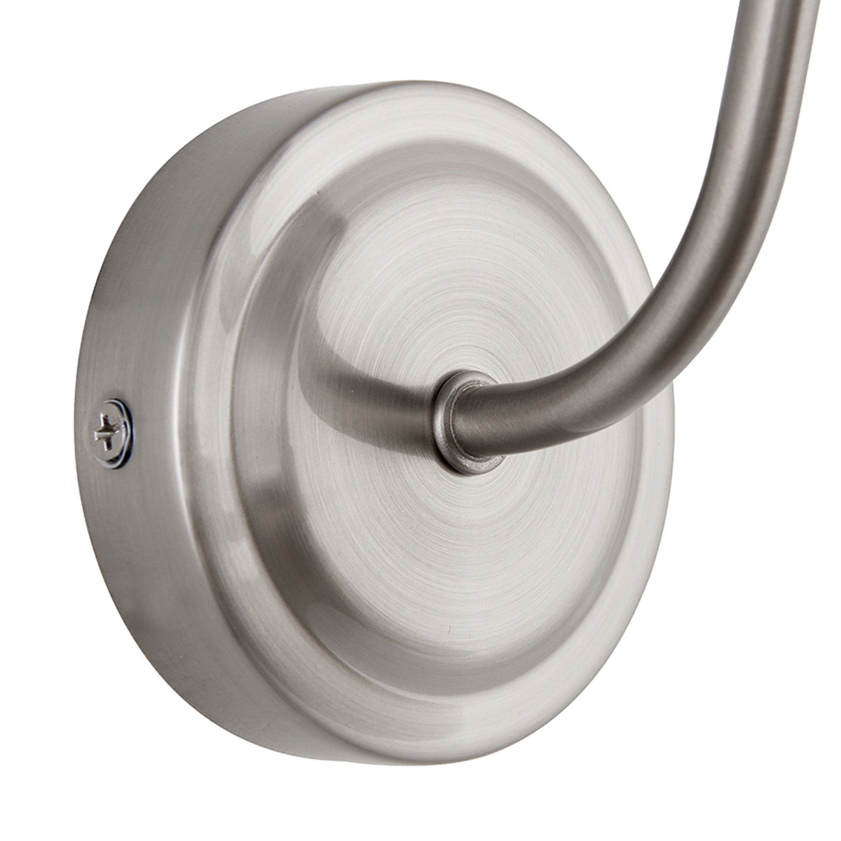 Mendip Wall Light in Satin Nickel & Clear Glass