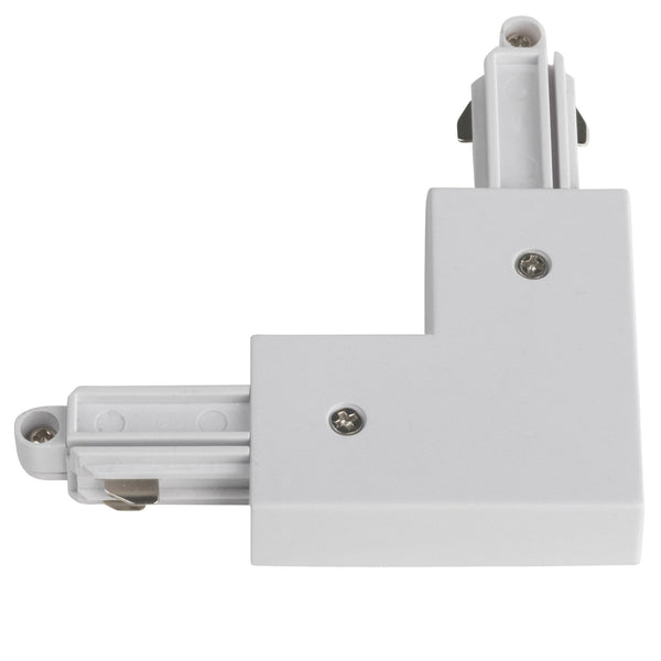 Track Lighting Right Connector in White